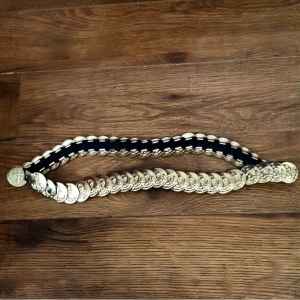 𝅺nautical COINS ELASTIC BELT WITH ANCHORS